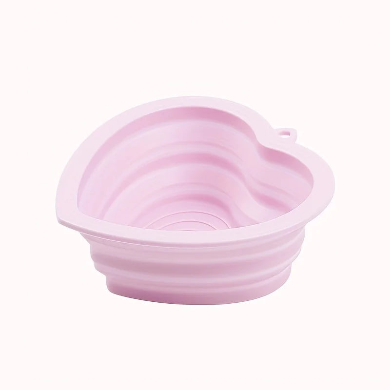 300ml Silicone Dog bowl Heart-shaped Dog Food Water Bowl Folding Outdoor Dog Feeder Dispenser Pet Supplies