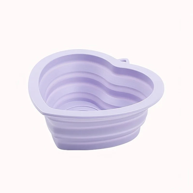 300ml Silicone Dog bowl Heart-shaped Dog Food Water Bowl Folding Outdoor Dog Feeder Dispenser Pet Supplies